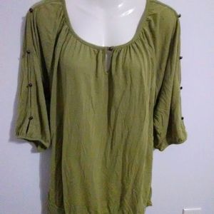 Women's Olive Green Top size 1x (16W)